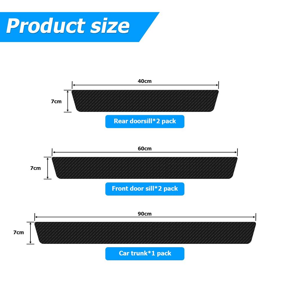 4 Battitacco In Fibra Di Carbonio Per Renault Clio 2/3/4/5 - Adesivi Protettivi Anti-Graffio, Design Sportivo - Foto 12