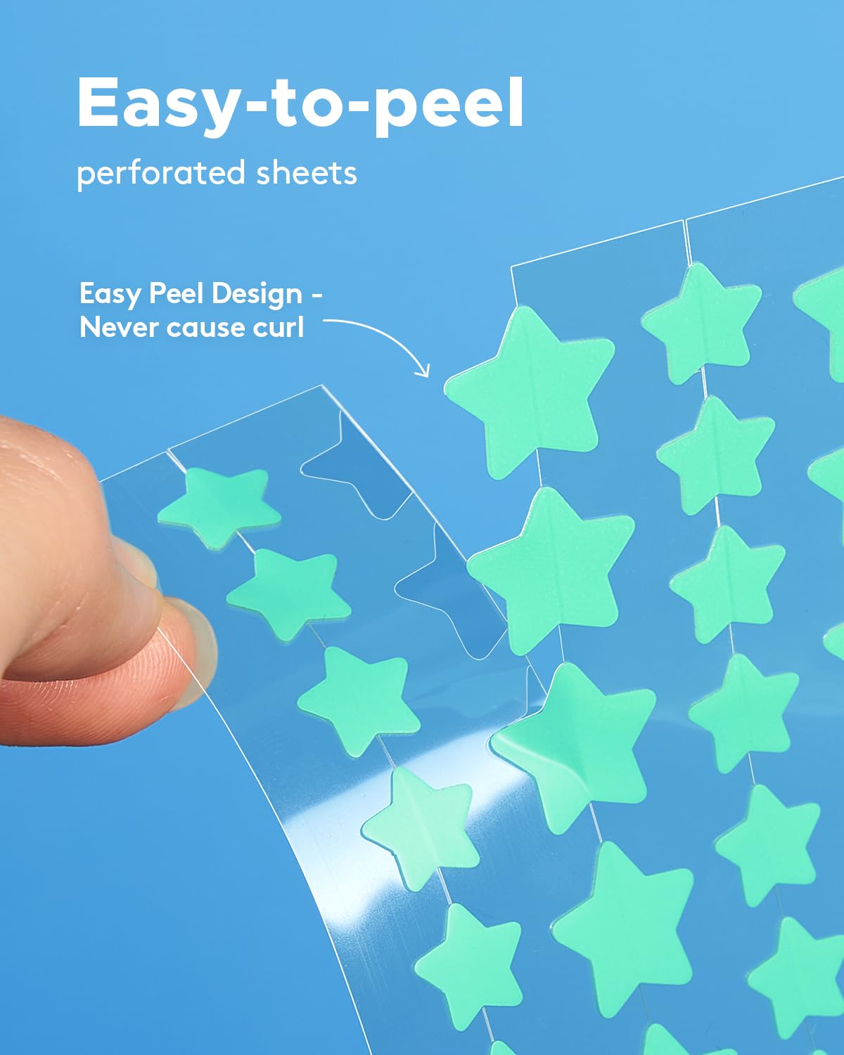 LitBear Acne Pimple Patch, 6 Colors 336 Dots Star Pimple Patches with Case, Tea Tree Oil & Centella Oil - Image 3