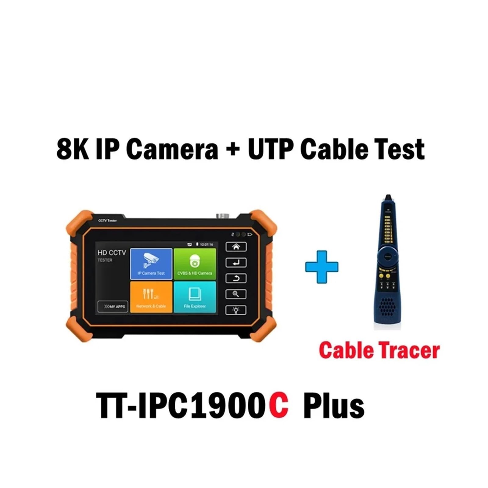 tester di rete, Tester Portatile For Telecamere IP CCTV 8K 8MP AHD CVI TVI Analogico For Cavi WIFI UTP - Perfetto For Installazioni(IPC-1900C Plus)