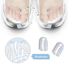 Silicone Anti-Friction Toe Protector, 30 Pcs Gel Toe Protectors Breathable Toe Covers, Soft Clear Little Toe Protectors Caps Guards for Men Women, Toe Sleeves for Corns, Blisters and Pain Relief