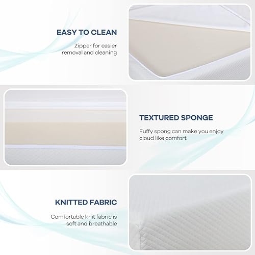 Miniatura 76 de NChanmar Colchón de espuma viscoelástica de gel tamaño King de 5 pulgadas para aliviar la presión, espuma de gel refrescante, certificado