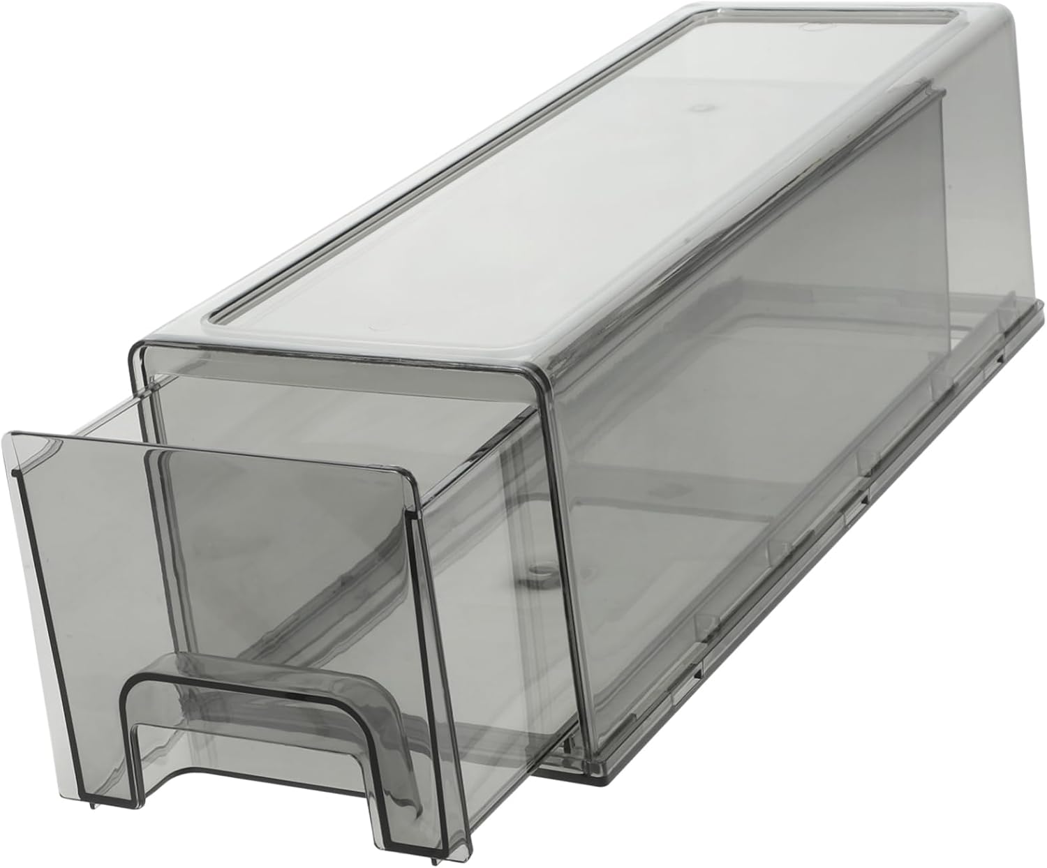 Mipcase 2pcs Fridge Storage Container for Organized Food Stackable Refrigerator Drawer Bin Transparent Design for Fruits Vegetables and Dairy Items