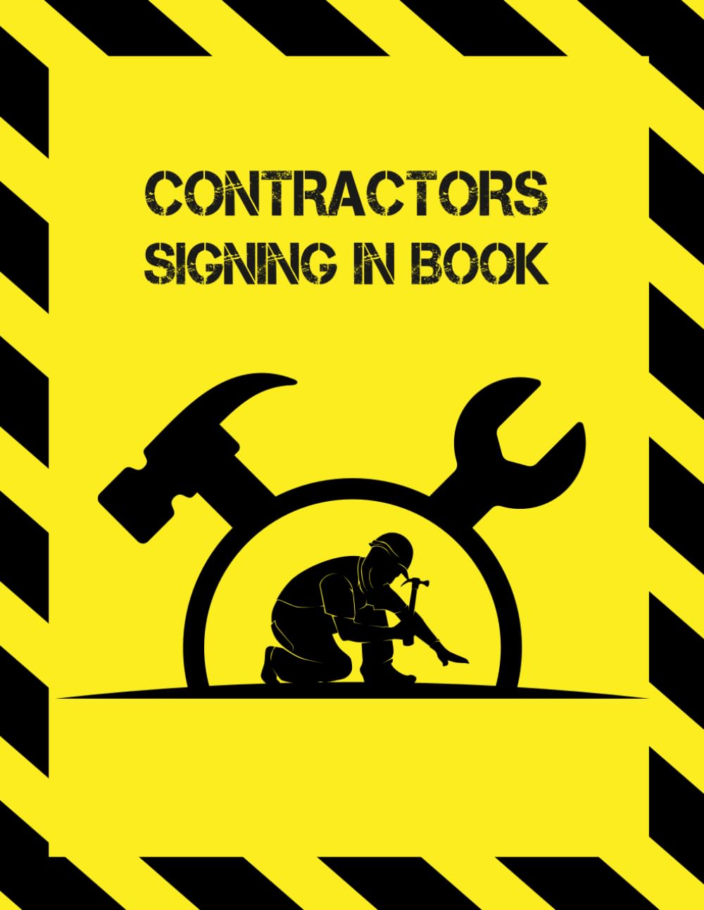 Contractors Signing In Book: Visitor Log Book and Contact Tracing Register, Building Site Sign in and Out Book, Yellow Cover