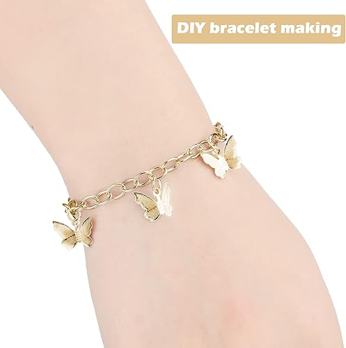 Miniatura 9 de 45 cadenas de pulsera con cierre de palanca OT de acero inoxidable, cadenas de eslabones para hacer joyas, pulseras para mujeres, suministros de