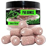 Magic Baits PVA Bombs PVA Sticks Ready PVA Bomb Karpfen Angeln Futter Boilies (Juicy Citrus, Inhalt: 10)