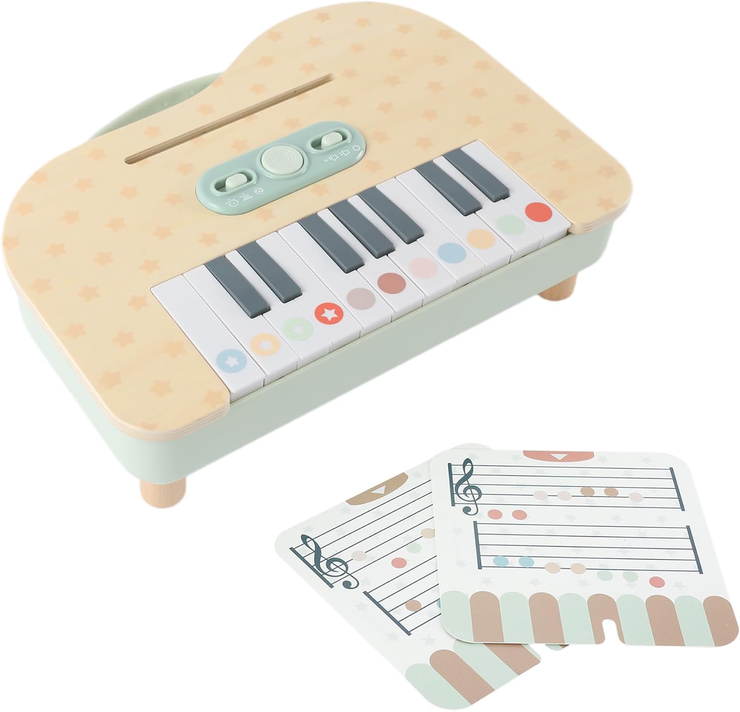 Wooden Baby Piano，18 Keys Digital Piano for Toddler ，Musical Toy Gift for Boys and Girls Over 2+