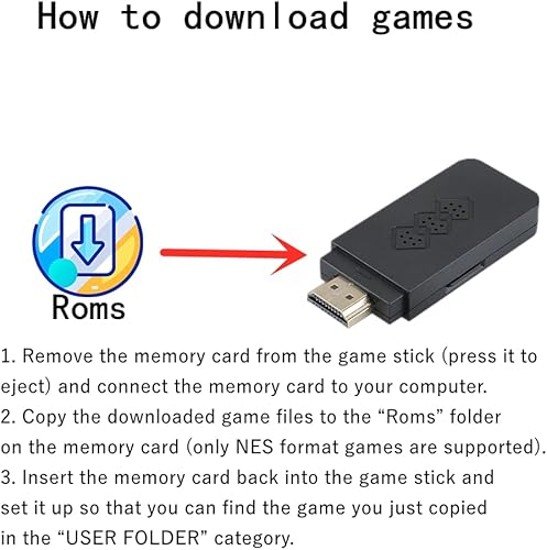 Miniatura 5 de Extreme Mini caja de juego con 2 controladores inalámbricos, Retro Game Stick 2.1 para TV con emulador de juego clásico