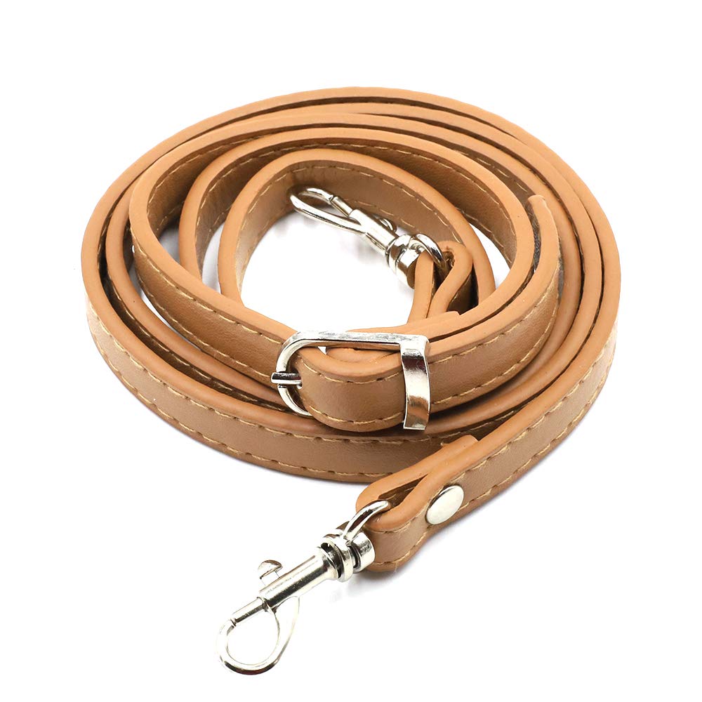 VOANZO Adjustable Replacement Cross Body Handbag Purse Strap With Sliver Buckle, 41-47 inch long (Brown)