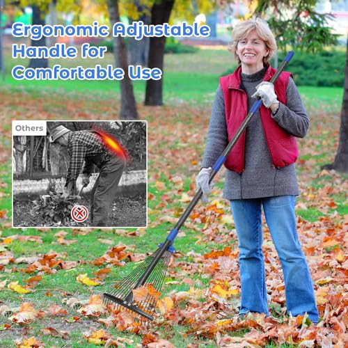 Rastrillo Ajustable para Jardín con Cabezal Expandible 8-17" miniatura 6