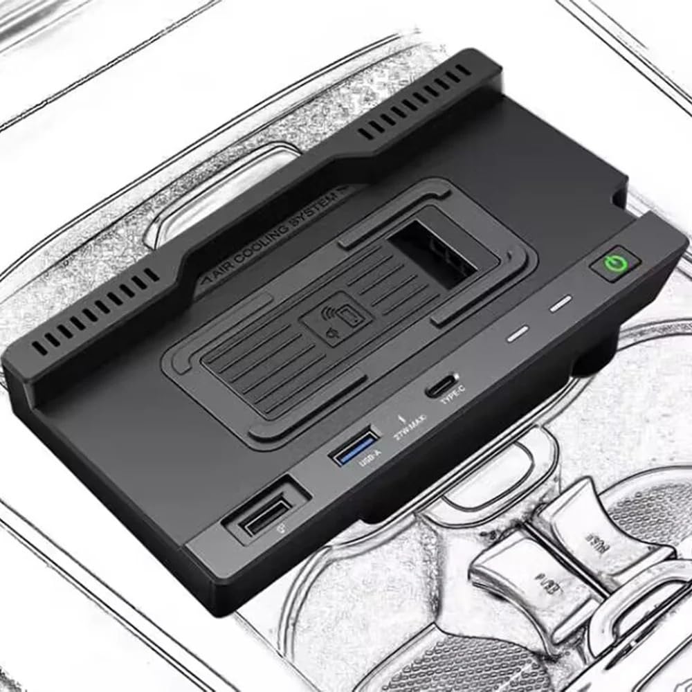 Chargeur sans fil de voiture adapté for Mercedes Benz GLA CLA AMG W177 W188 W247 GLB 2019 2020 2021 2022, support de téléphone, tapis de Charge rapide