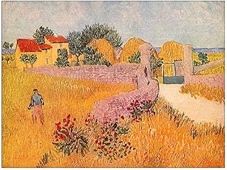 Van Gogh Vincent - Farmhouse in Provence, Dekorative Paneele, Holz, Mehrfarbig, 80 x 1.8 x 60 cm