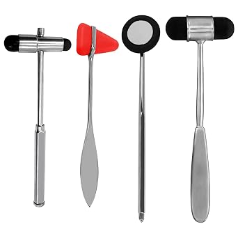 Neurological Reflex Hammers for Cutaneous and Superficial Responses, Neurologic Reflex Diagnosis and Testing (19 pcs Assorted Percussion Hammers)