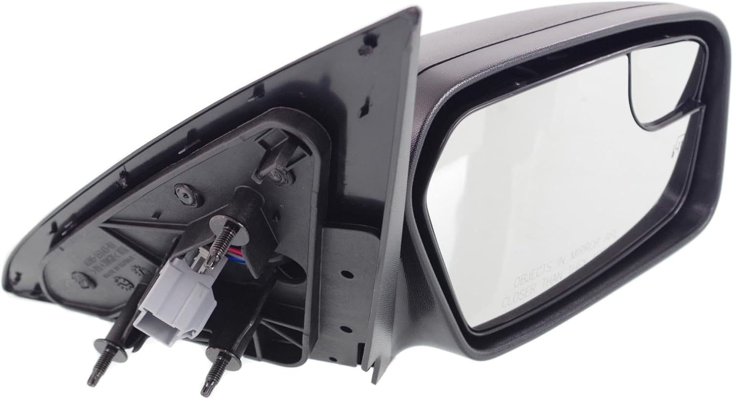 JC Whitney Passenger Side Power Heated Mirror for Ford Fusion 2011-2012 with Spotter Glass & Puddle Lamp Textured JFD254ER