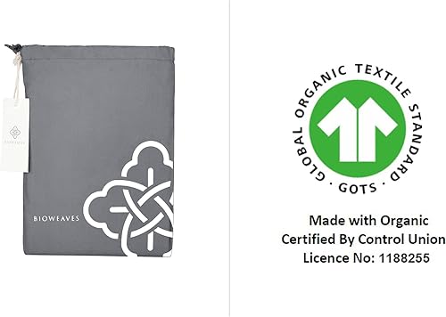 Miniatura 6 de BIOWEAVES Juego de 2 fundas de almohada de tejido de percal de 100 % algodón orgánico, crujientes, suaves y naturalmente frescas, 300 hilos, con