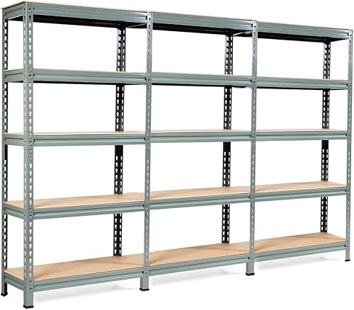 Tangkula Estantes de almacenamiento de 5 niveles, marco de acero resistente, estante de garaje de 60 pulgadas con estantes ajustables, unidad de