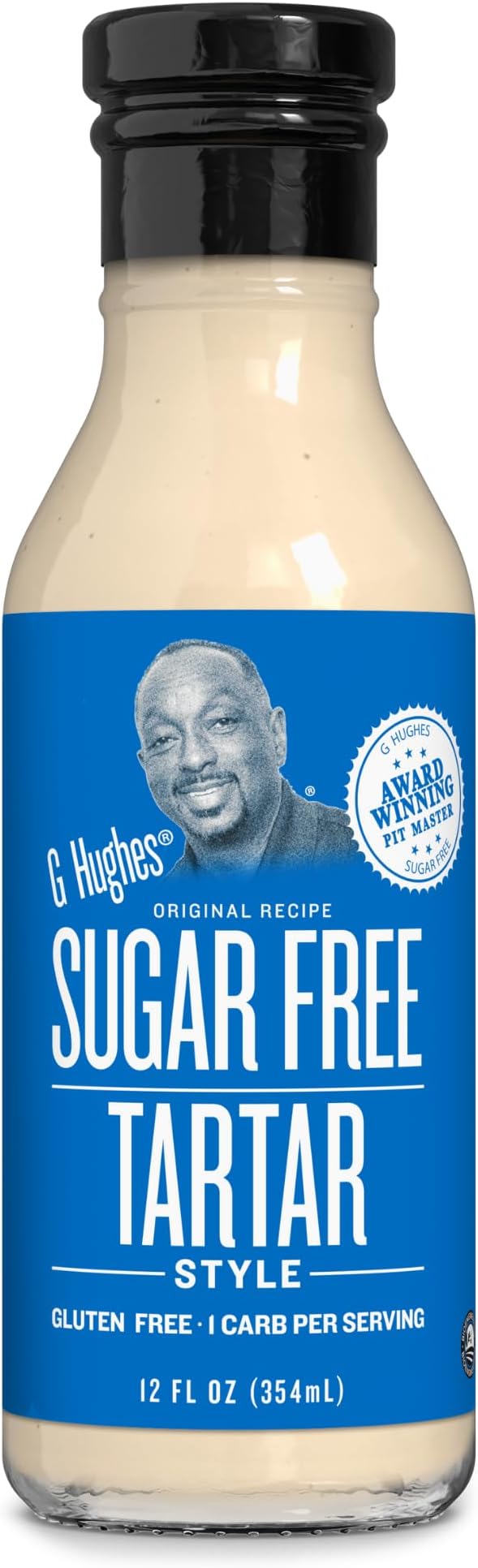 G Hughes Sugar Free, Tartar Style Sauce - Tartar Sauce for Fish, Gluten Free Seafood Sauce, Great Tasting Healthy Sauce, No Added Sugar - 12 Oz (1-Pack)