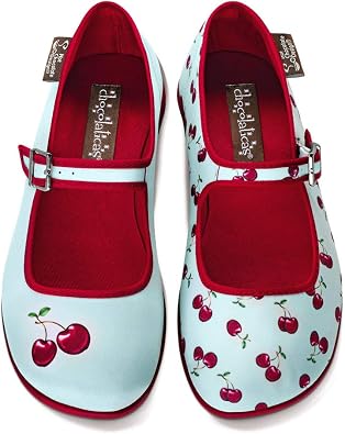 Hot Chocolate Design Nostalgic Womens Buckle Strap Flats
