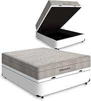 Cama Box com Baú Casal + Colchão De Molas Ensacadas - Ortobom - Airtech Springpocket 138x188x72cm