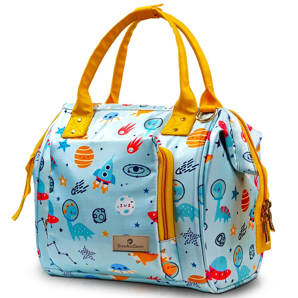 StarAndDaisy Diaper Bag/Diaper Bags for Mom with Light Weight and Potable Design/Multi Compartments, Waterproof Baby Bag with Ultra soft fabric.