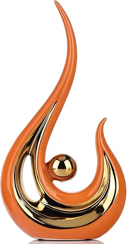 XMGZQ Decoración del hogar arte abstracto moderno estatua de cerámica para sala de estar oficina comedor decoración del hogar decoración de mesa