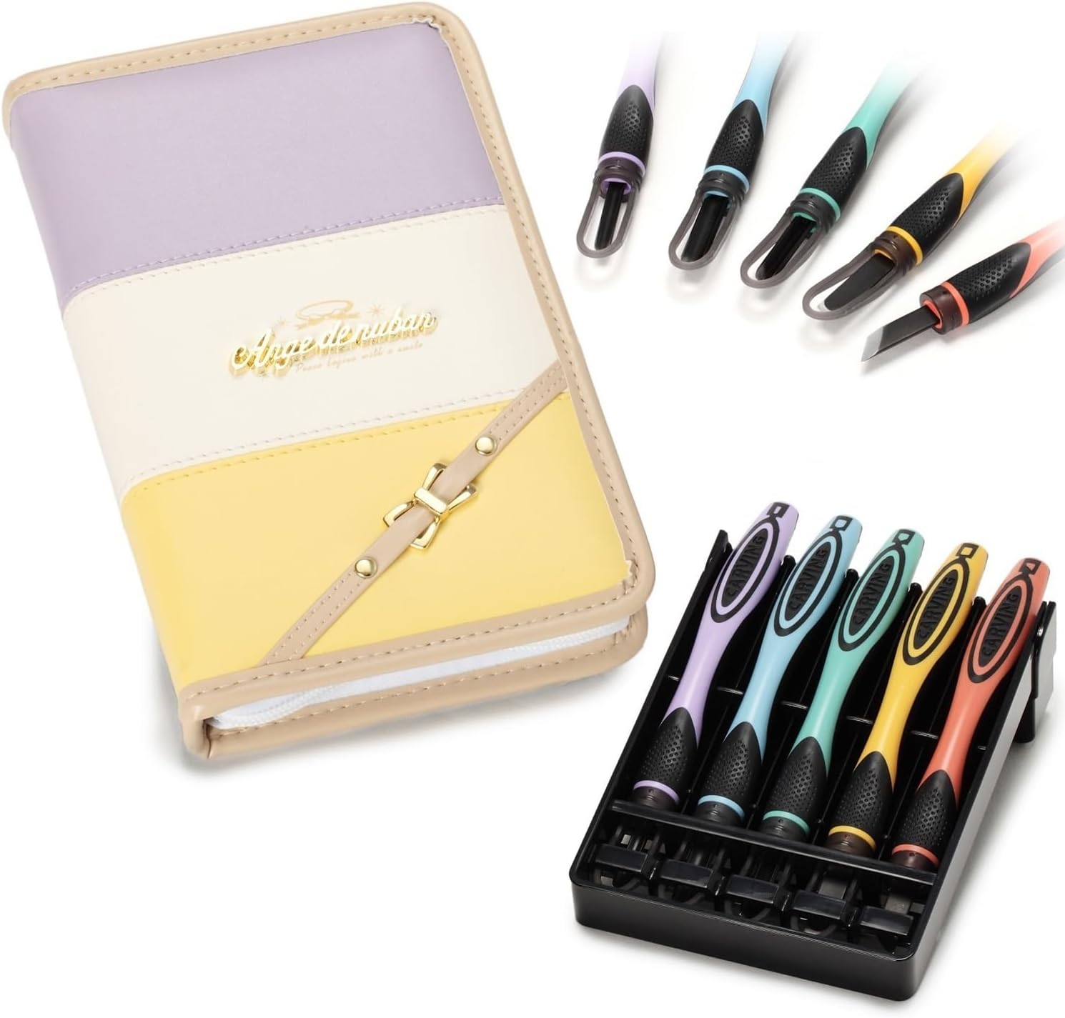 CKT-164 ANGE DE RUBAN 2 WAYGRIP Chisel Set with Safety Guard Anjudorvan Right Handed