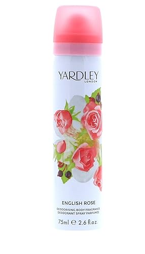 Yardley Of London English Rose Spray corporal refrescante para mujer, 2.6 fl oz, sin caja
