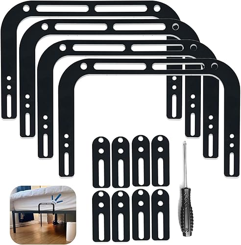 Miniatura 7 de Soporte de barra de retención de colchón antideslizante en su lugar, tapones deslizantes de colchón de metal para evitar el deslizamiento del