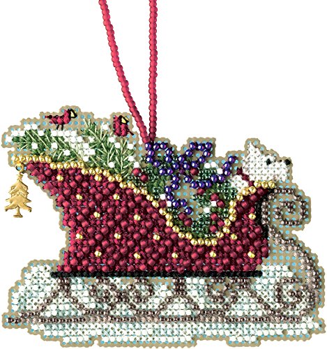 Mill Hill Evergreen Sleigh Beaded Cross Stitch Kit Charmed Ornaments 2017 Sleigh Ride Mh161734 #TOP1