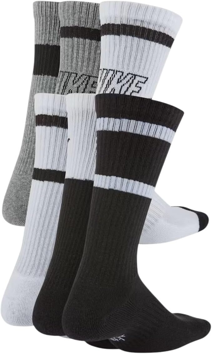 Nike Everyday - Big Kids' Cushioned Crew Socks (6 Pair Pack)