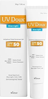 UV Doux Blue Light Tinted Sunscreen Gel SPF 50 PA+++ | India’s No.1 Dermatologist Recommended Brand | UVA/UVB & Blue Light Protection, Benzene Free| Matte Finish | Oily & Acne-Prone Skin | 30 g