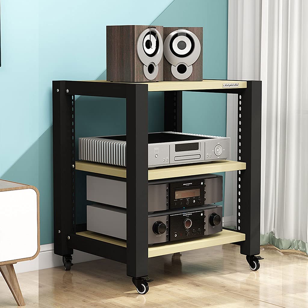 GLigeT Supporti per altoparlanti per monitor Staffa audio Staffa TV a rullo Componenti multimediali Staffa audio multistrato Scatola per altoparlanti 2/3/4 strati (acero bianco) Supporto per monitor