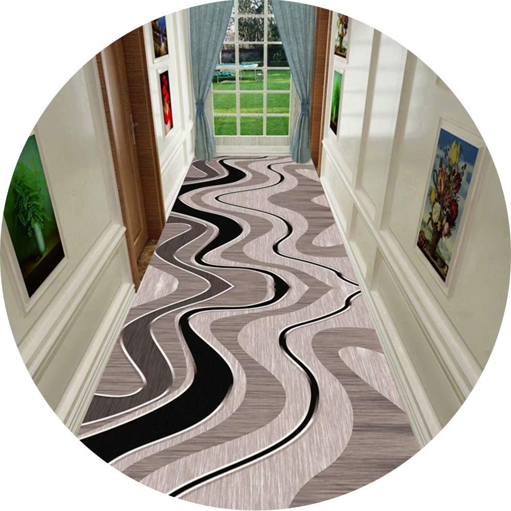 Tapis de passage d'allée en polyester résistant et lavable motif 3D