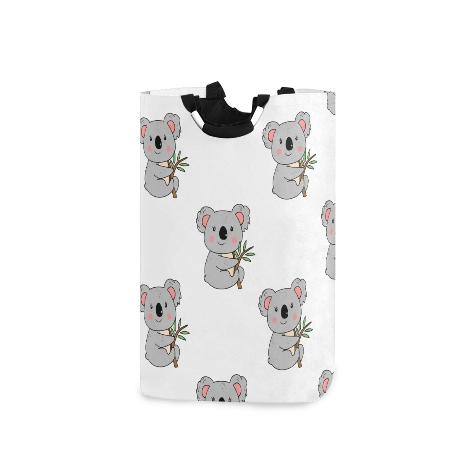 Jihqo Laundry Hamper Basket Cute Koalas Collapsible Nursery Storage Bin Waterproof Clothing Baskets for Home Bedroom Bathroom Washing Room