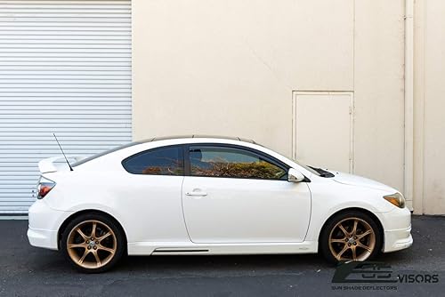 Miniatura 3 de Extreme Online Store Reemplazo para Scion tC Gen 1 2005-2010 | Viseras EOS JDM estilo en canal de ventilación lateral tintado humo deflectores de