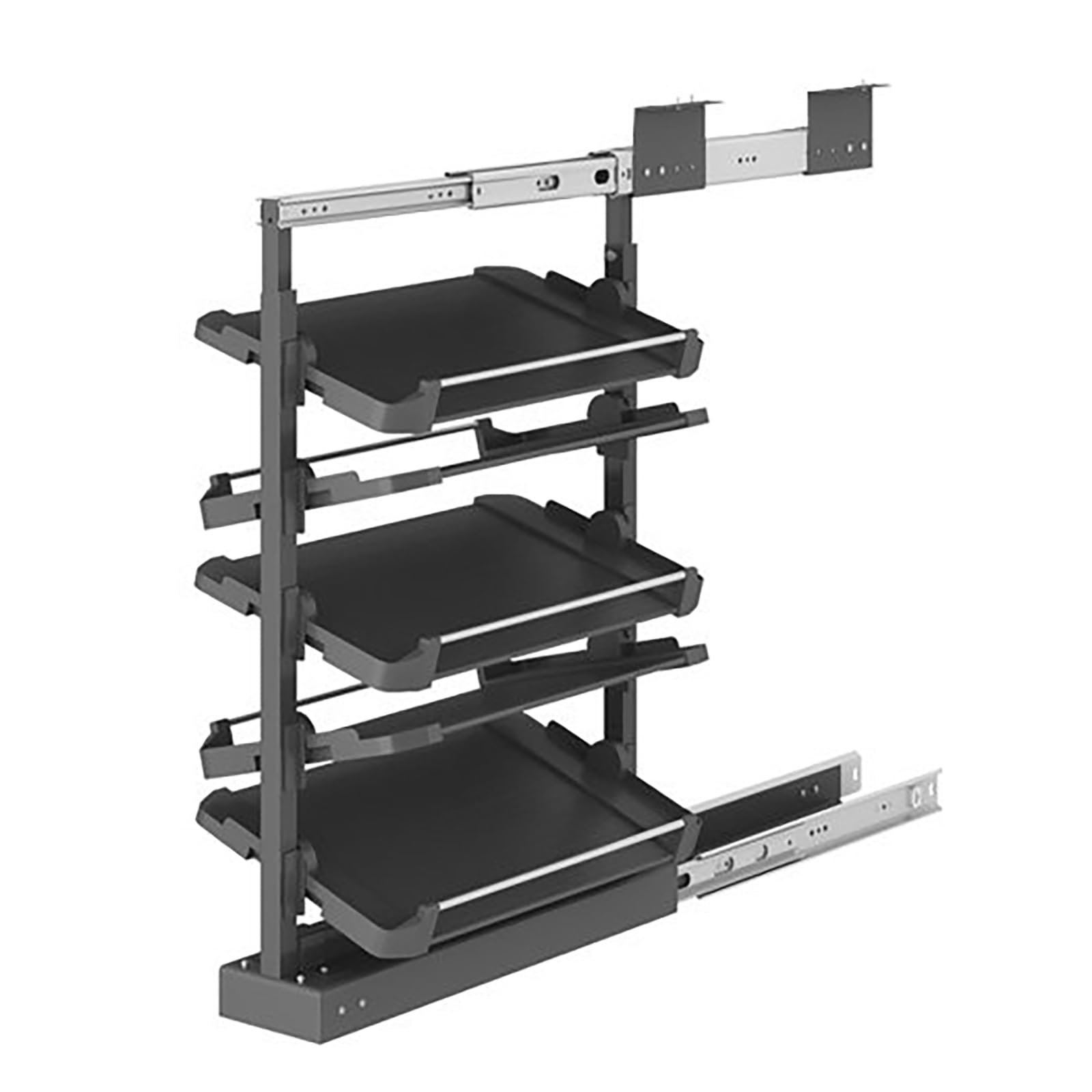 Scarpiera scorrevole a 5 ripiani – Scarpiera salvaspazio Sto con binario di scorrimento pesante per fango, corridoio e ingresso, profondità 43 cm / 17in