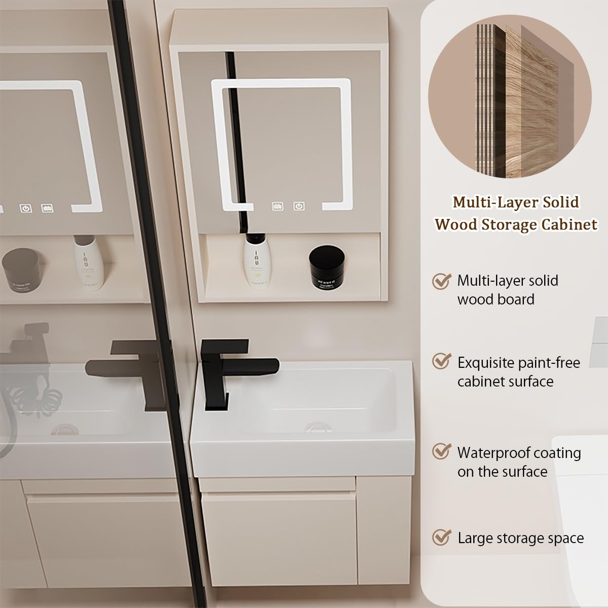 Lave Main D Angle Wc Avec Meubl,Petit Angle Lave Main Avec Meuble,Lavabo Mural En Céramique Blanche,Lavabo Suspendu À Fixer Au Mur,Lavabo À Poser Pour Petits Invités,Pour Vestiaire Salle De Bains(42cm