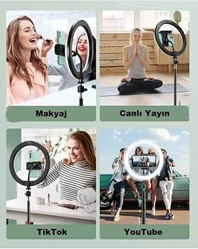 10inch ring light Youtuber Tiktok Shooting Light Phone Holder Influencer Makeup Light 2.10 M