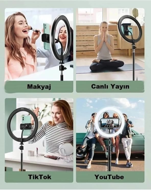 10inch ring light Youtuber Tiktok Shooting Light Phone Holder Influencer Makeup Light 2.10 M
