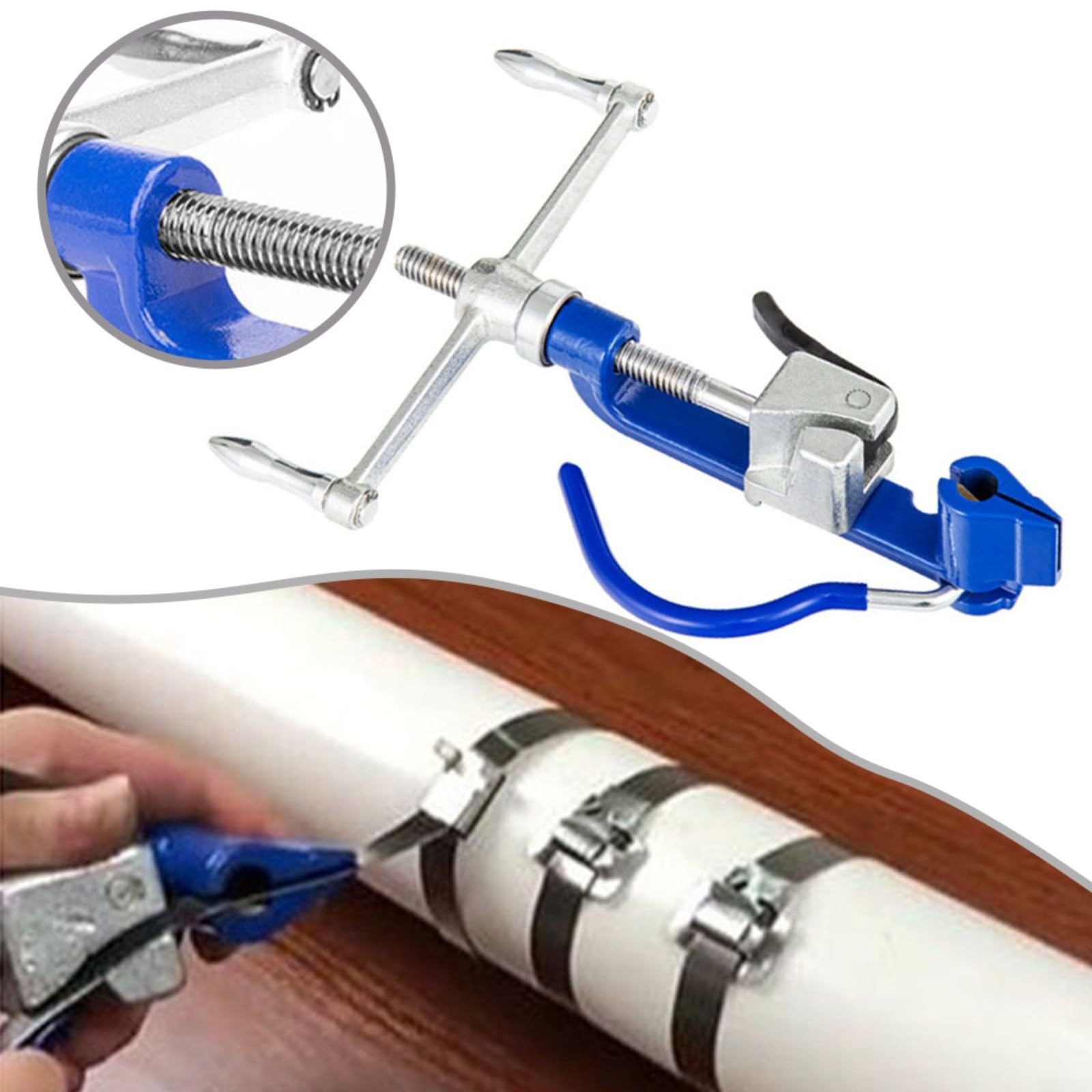 Pinza per fascette in acciaio inox, tenditore e pinza per cinghie da 3/16 a 3/4 pollici, con tenuta regolabile e rilascio automatico, dimensioni 380 x 210 mm, ad alto tenore di carbonio