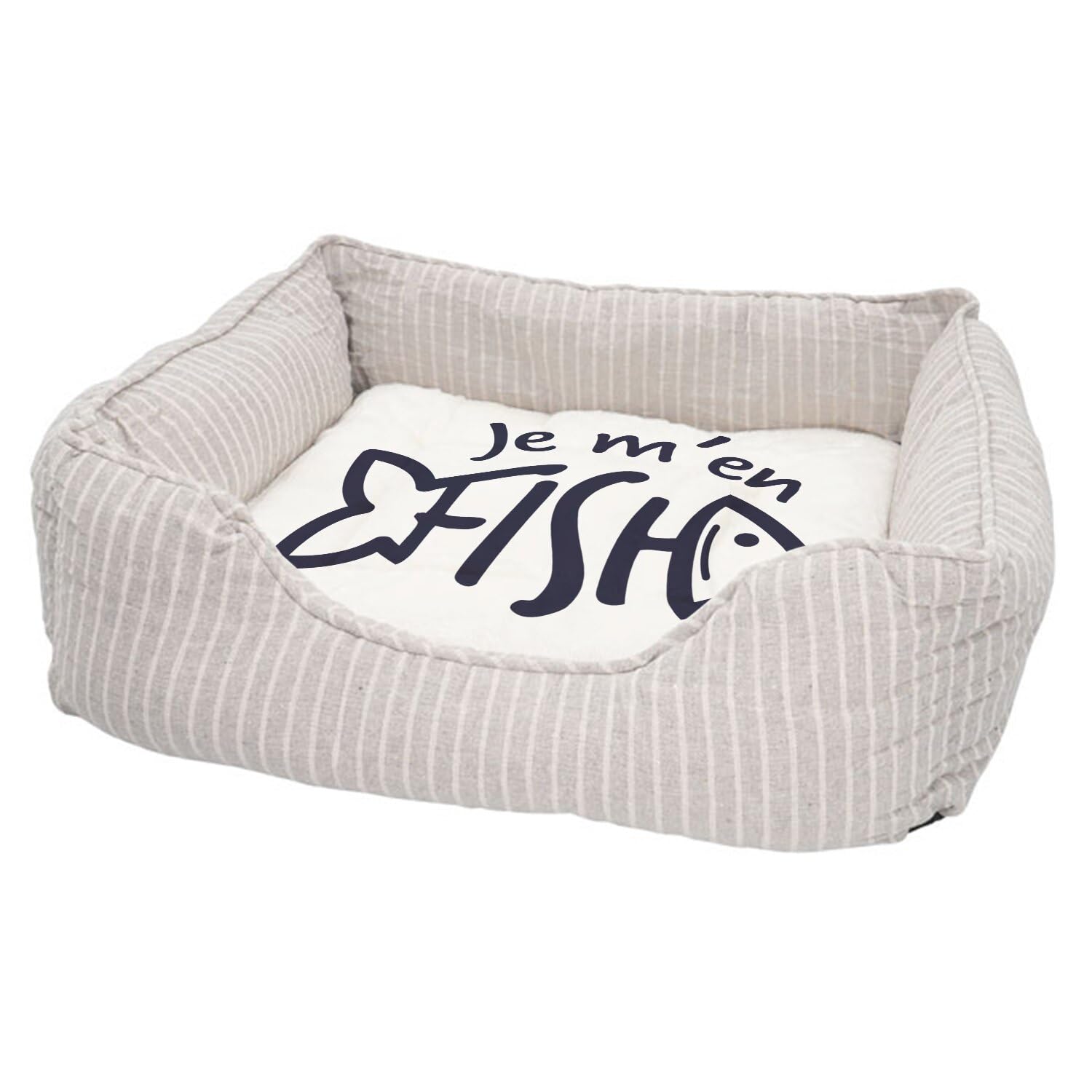 Panier de couchage déhoussable et lavable motif humour imprimé en France