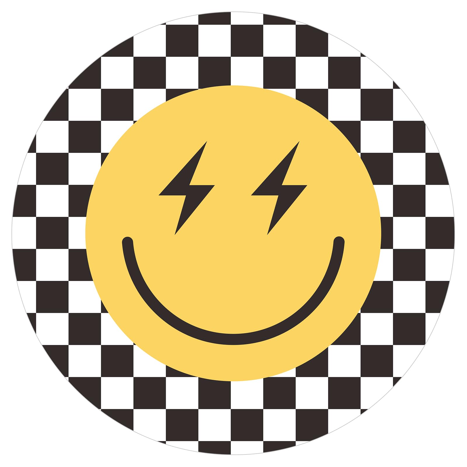 One Happy Dude Birthday Stickers - 480Pcs Personalized Checkerboard Smiley Face Sticker 1.5 Inch Self-Adhesive First Birthday Stickers for Envelope