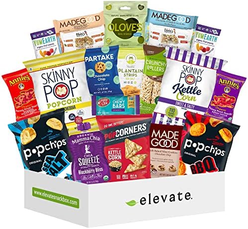 Allergy Friendly Snack Box: (20 Ct): All Snacks Are Vegan, Dairy Free, Gluten Free, Nut Free, Soy Free, Egg Free, Fish Free, Shellfish Free, Peanut and Tree Nut Free, Top 8 Allergen Free, Gift Box For Adults, Kids, Students, College, Events, Allergy Friendly Care Package, 20 Pack
