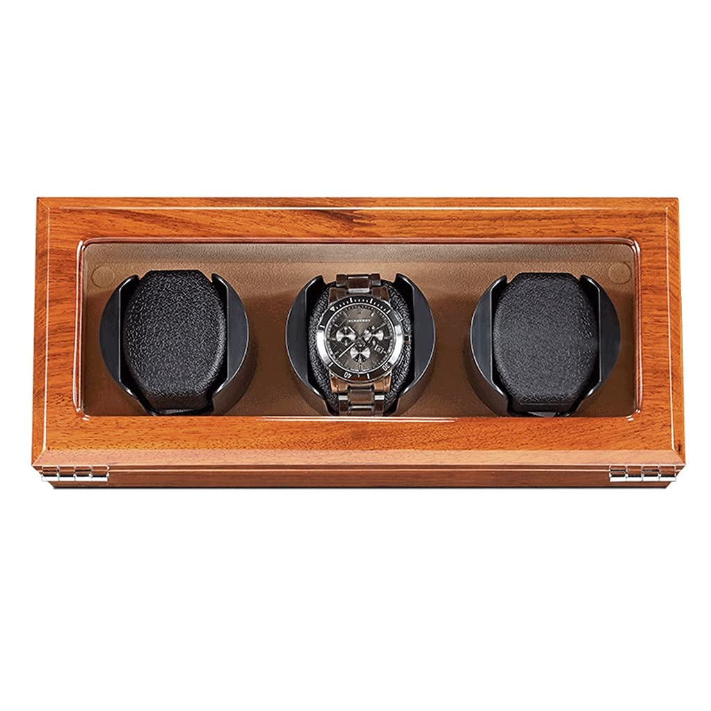 WMYYZYQ Automatic Watch Winder Solid Wood Shaker Mechanical Watch Box Storage Watch Box Turntable Device for 3 Wrist Watches,B