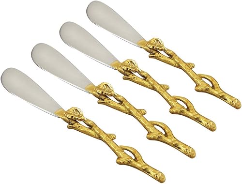 Elegance Esparcidores Golden Vine, 6 pulgadas, plataoro, juego de 4