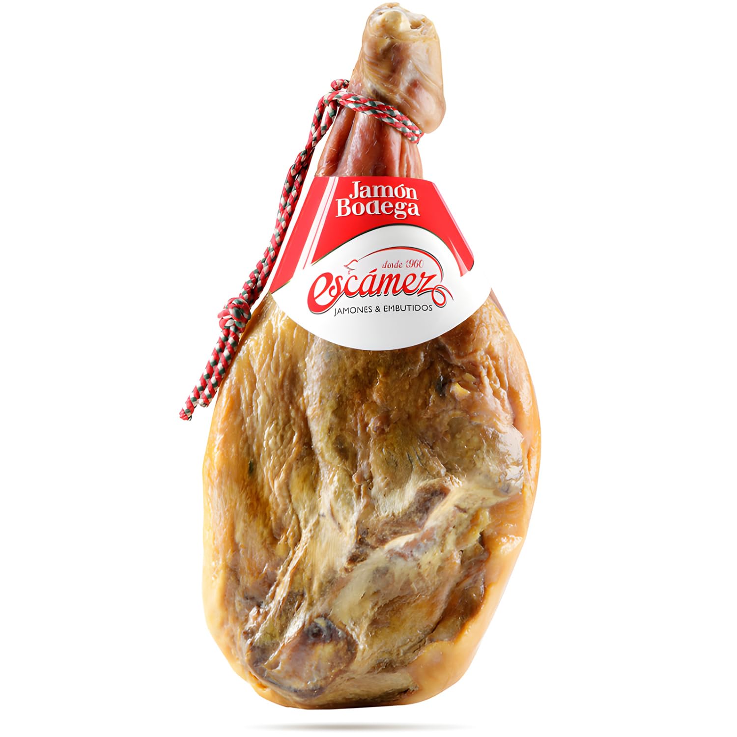 Jamón Bodega Sin Pata | 7,5kg de Jamón de Cerdo de Primera Calidad | Jamon 8 Kilos | 15 Meses de Curación | Embutido Gourmet Sin Gluten ni Fosfatos