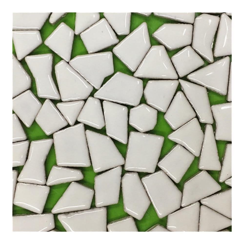 baldosas de mosaico de cristal, baldosas de mosaic Azulejos de mosaico de porcelana polígono de 510 g, 1-4 cm de longitud, 1~4 g/pc, azulejos de mosaico de 3,5 mm de espesor (color: 28, tamaño: 18 o