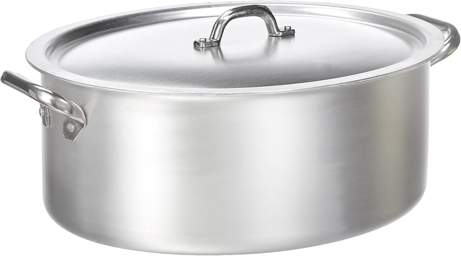 Pentole Agnelli Professional Aluminium 3 Mm. Oval Saucepot with Lid and 2 Handles, Diameter 34 cm, Stainless Steel Silver, 34 x 23 x 14 cm