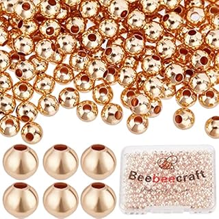 Beebeecraft 40Pcs 4 Size Silver Spacer Beads 925 Sterling Silver Round Loose Jewelry Making Beads for DIY Bracelet Earring Necklace Jewelry Making(2mm 2.5mm 3mm 4mm)