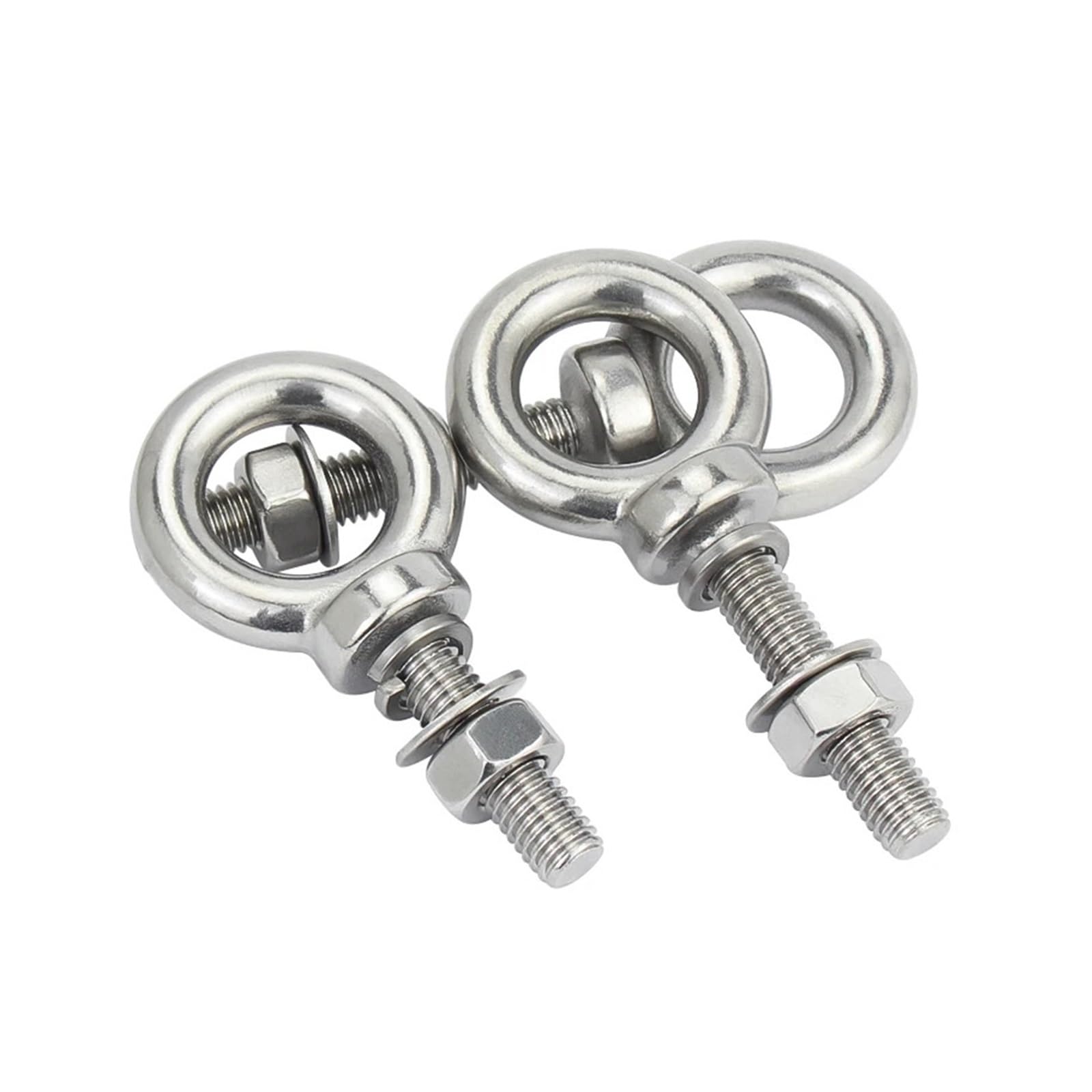 Bulloni a occhiello in acciaio inossidabile, acciaio inossidabile 304 M10 M12 M14 M16 M18 M20 M22 M24 M27 M30 Bullone ad anello con rondella dado Set di viti for dadi a occhiello di sollevamento marin