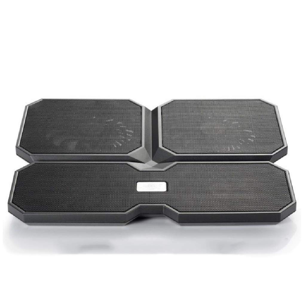Laptop Cooling Pad Laptop Cooling Chill Mat With USB Connection 12"-17" Laptop Cooler Cooling Pad - Slim Portable USB Powered (4 Fans), Black Laptop Cooler (Color : Black)